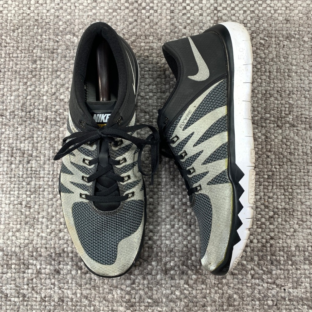 Nike Free 5.0 TR Mens 11.5 Black Silver Flywire Training Shoes 723939-071